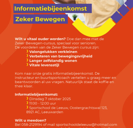 Zeker Bewegen – gratis informatiebijeenkomst